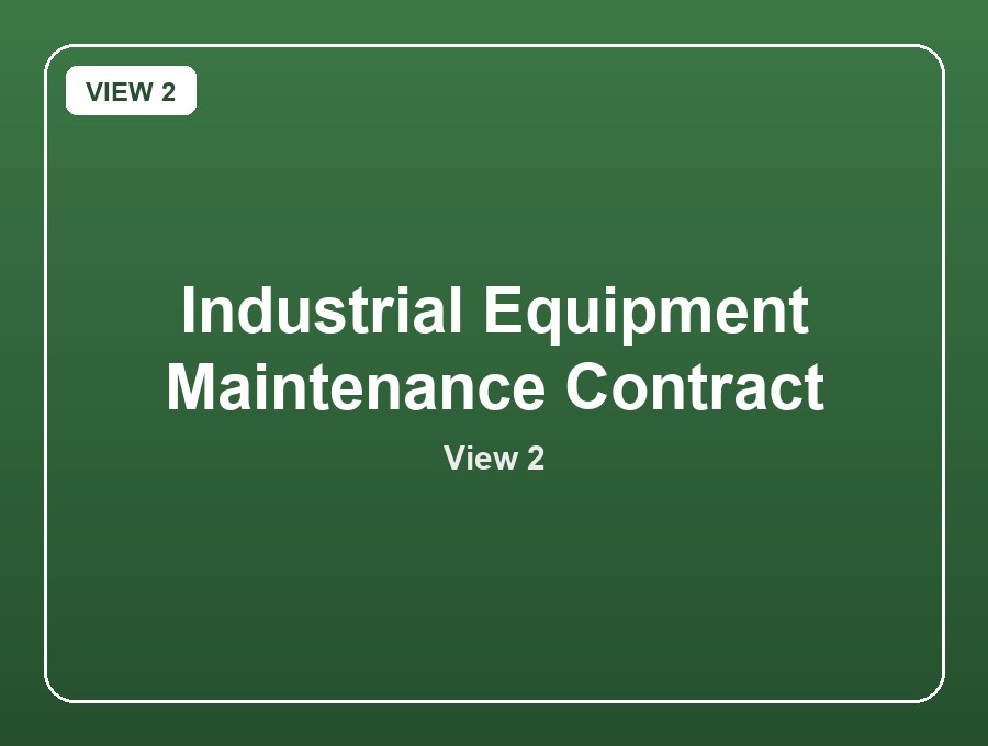 Industrial Equipment Maintenance Contract view 2
