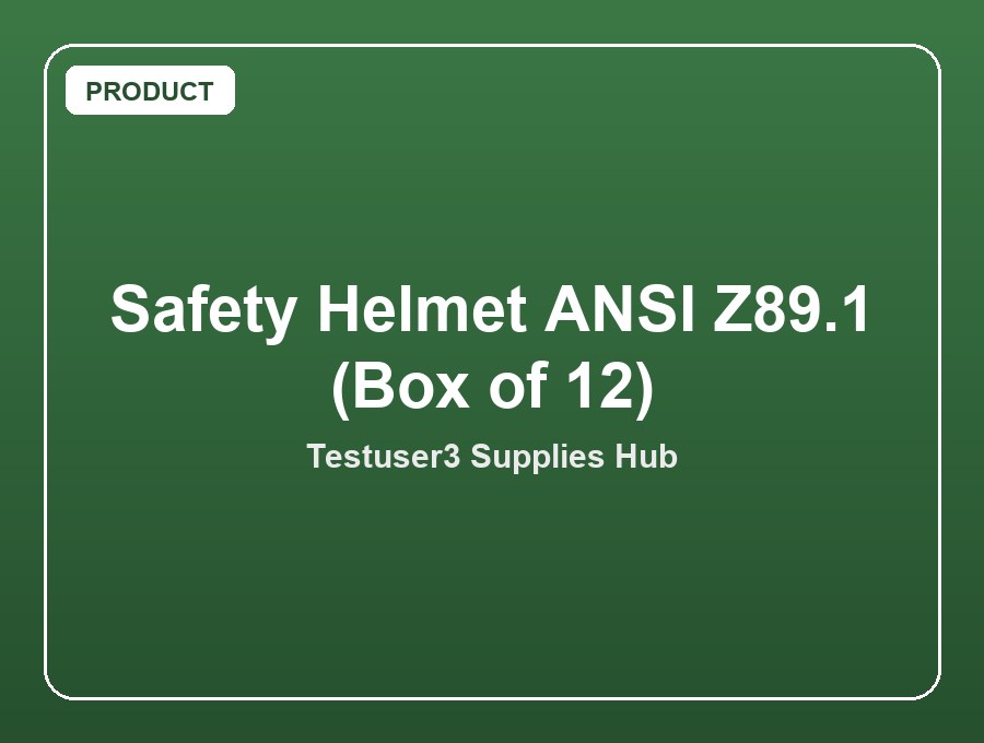 Safety Helmet ANSI Z89.1 (Box of 12)